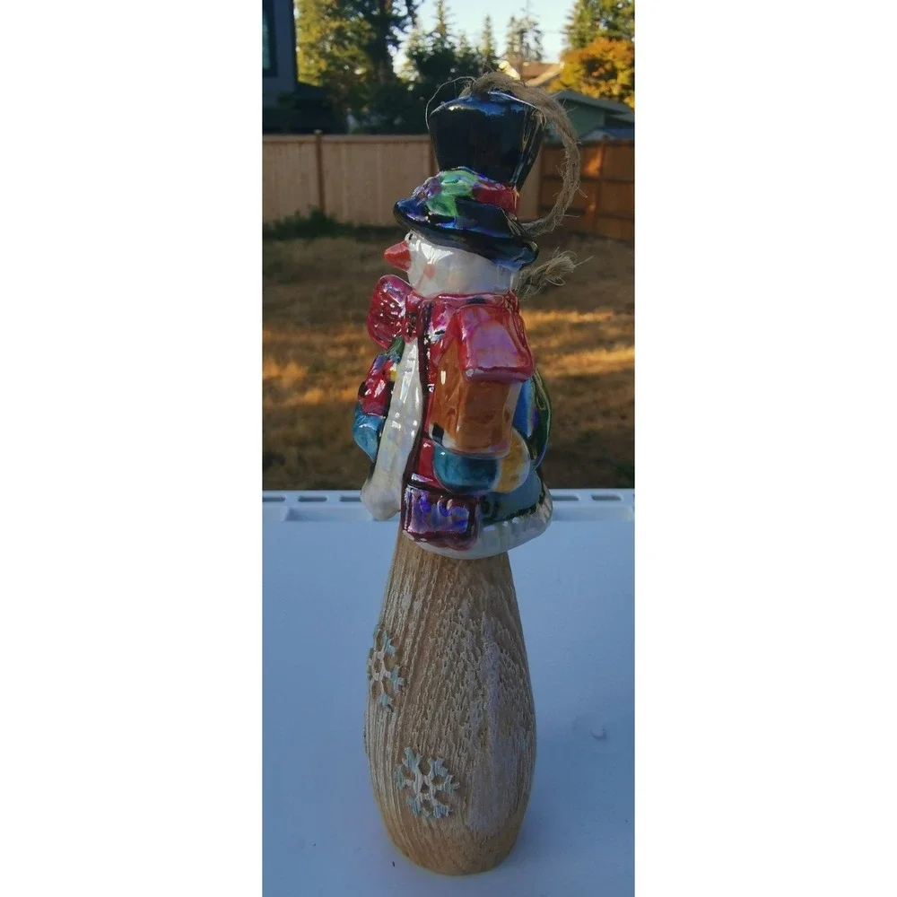 Snowman Tree Christmas Figurine Decoration 6.5